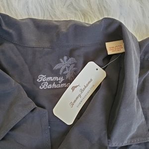 Tommy Bahama Silk Black Buttondown XXL